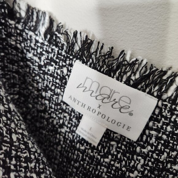 ANTHROPLOGIE x Mare Black White Tweed Crop Tank Top - Picture 3 of 5